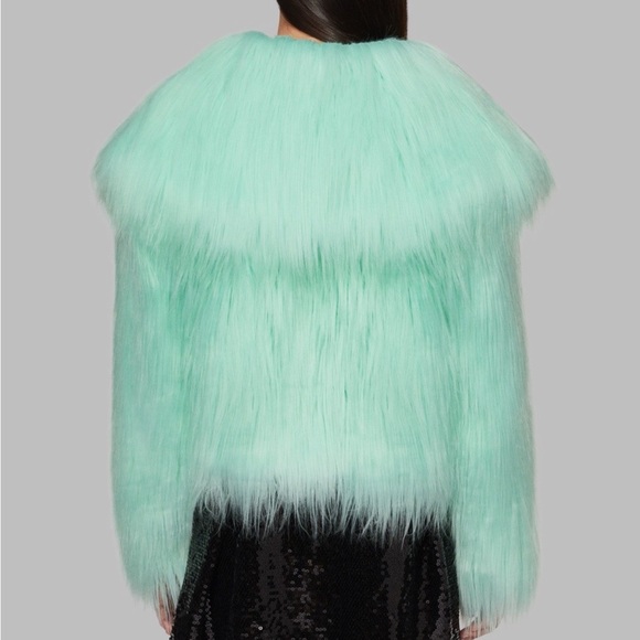 NEW Taylor Swift The Life of a Showgirl Mint Faux Fur Coat - Size XS/S - Picture 3 of 6
